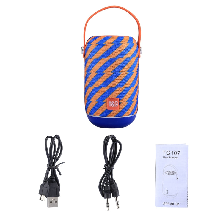 T&G TG107 Portable Wireless Bluetooth V4.2 Stereo Speaker with Handle, Built-in MIC, Support Hands-free Calls & TF Card & AUX IN & FM, Bluetooth Distance: 10m - Desktop Speaker by T&G | Online Shopping UK | buy2fix