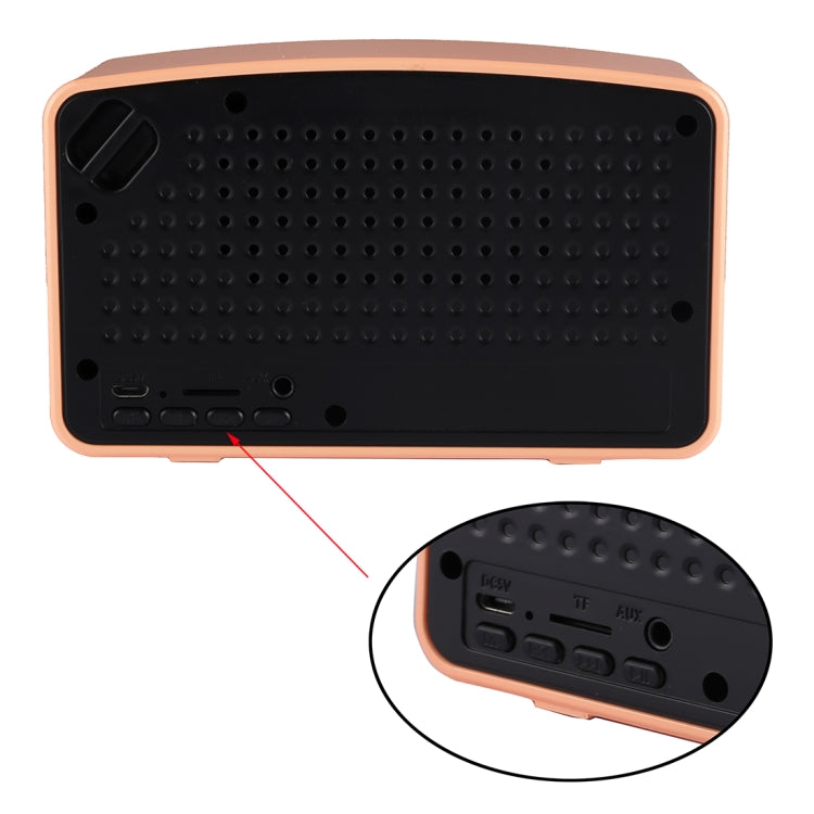 Portable Wireless Bluetooth V4.2 Stereo Speaker with Lanyard, Built-in MIC, Support Hands-free Calls & TF Card & AUX IN & FM, Bluetooth Distance: 10m (Orange) - Desktop Speaker by buy2fix | Online Shopping UK | buy2fix