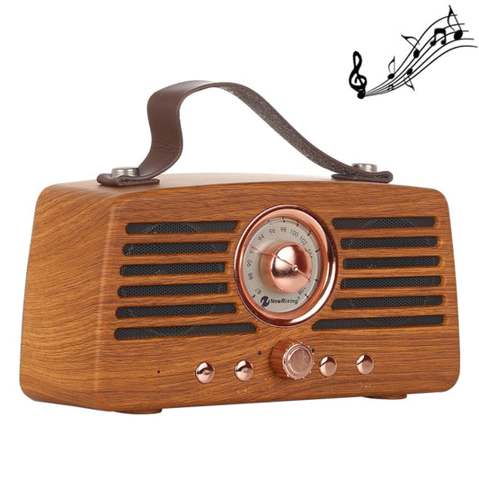 NewRixing NR-4013 Retro Manchurian Ash Texture Hand Wireless FM Speaker with Call Function, Support TF Card & U Disk - Desktop Speaker by NewRixing | Online Shopping UK | buy2fix