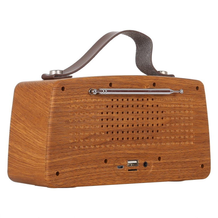NewRixing NR-4013 Retro Manchurian Ash Texture Hand Wireless FM Speaker with Call Function, Support TF Card & U Disk - Desktop Speaker by NewRixing | Online Shopping UK | buy2fix