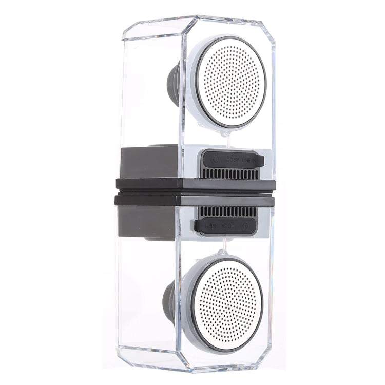 BTS-628 Transparent Bluetooth 4.2 Speaker with TWS Function - Desktop Speaker by buy2fix | Online Shopping UK | buy2fix