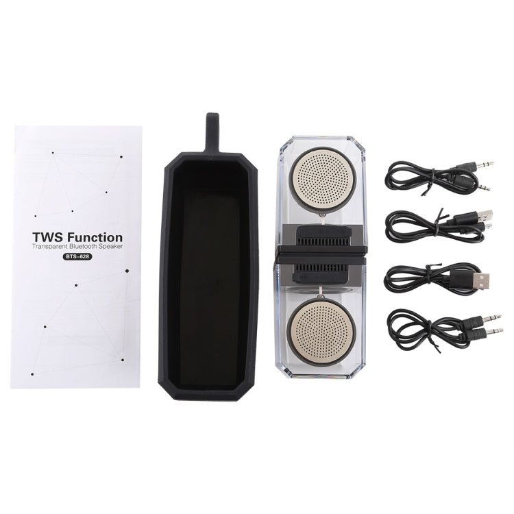 BTS-628 Transparent Bluetooth 4.2 Speaker with TWS Function - Desktop Speaker by buy2fix | Online Shopping UK | buy2fix
