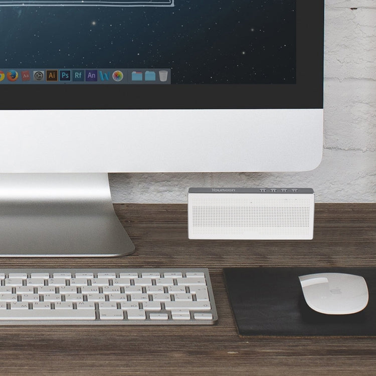 YM370 Multifunctional Bluetooth Speaker with Mic, Support Hands-free Calls & TF Card(Rose Gold) - Desktop Speaker by buy2fix | Online Shopping UK | buy2fix