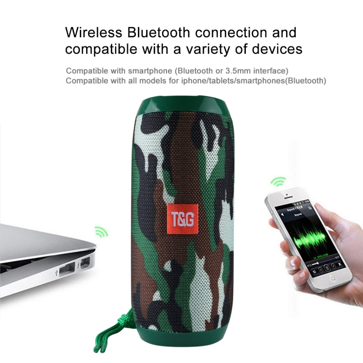T&G TG117 Portable Bluetooth Stereo Speaker, with Built-in MIC, Support Hands-free Calls & TF Card & AUX IN & FM, Bluetooth Distance: 10m(Green) - Desktop Speaker by T&G | Online Shopping UK | buy2fix
