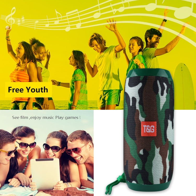T&G TG117 Portable Bluetooth Stereo Speaker, with Built-in MIC, Support Hands-free Calls & TF Card & AUX IN & FM, Bluetooth Distance: 10m(Green) - Desktop Speaker by T&G | Online Shopping UK | buy2fix