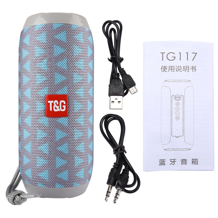 T&G TG117 Portable Bluetooth Stereo Speaker, with Built-in MIC, Support Hands-free Calls & TF Card & AUX IN & FM, Bluetooth Distance: 10m(Blue) - Desktop Speaker by T&G | Online Shopping UK | buy2fix