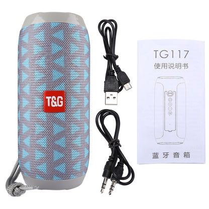T&G TG117 Portable Bluetooth Stereo Speaker, with Built-in MIC, Support Hands-free Calls & TF Card & AUX IN & FM, Bluetooth Distance: 10m(Blue) - Desktop Speaker by T&G | Online Shopping UK | buy2fix
