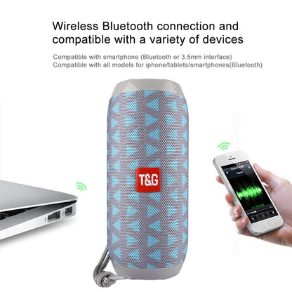 T&G TG117 Portable Bluetooth Stereo Speaker, with Built-in MIC, Support Hands-free Calls & TF Card & AUX IN & FM, Bluetooth Distance: 10m(Blue) - Desktop Speaker by T&G | Online Shopping UK | buy2fix