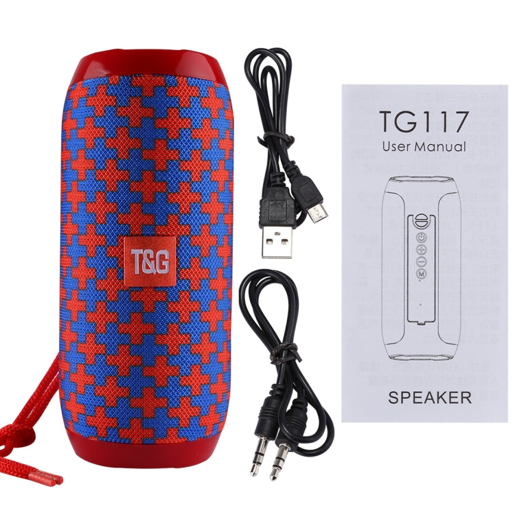 T&G TG117 Portable Bluetooth Stereo Speaker, with Built-in MIC, Support Hands-free Calls & TF Card & AUX IN & FM, Bluetooth Distance: 10m(Red) - Desktop Speaker by T&G | Online Shopping UK | buy2fix