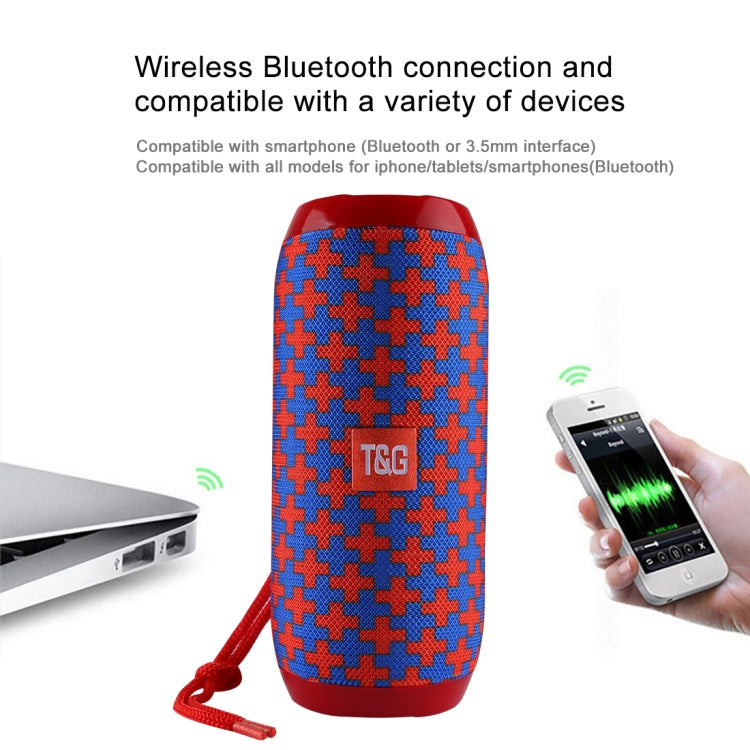T&G TG117 Portable Bluetooth Stereo Speaker, with Built-in MIC, Support Hands-free Calls & TF Card & AUX IN & FM, Bluetooth Distance: 10m(Red) - Desktop Speaker by T&G | Online Shopping UK | buy2fix