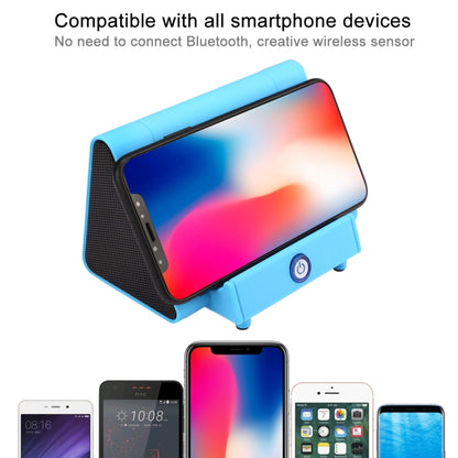 SY317A Portable Phone Stand Wireless Induction Stereo Speaker, Support Hands-free Calls & AUX IN(Blue) - Desktop Speaker by buy2fix | Online Shopping UK | buy2fix