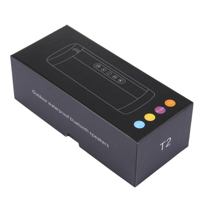 T2 3ATM Waterproof Portable Bluetooth Stereo Speaker, with Built-in MIC & LED & Hanging Hook, Support Hands-free Calls & TF Card, Bluetooth Distance: 10m(Black) - Waterproof Speaker by buy2fix | Online Shopping UK | buy2fix