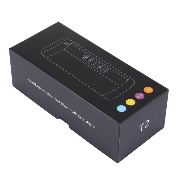 T2 3ATM Waterproof Portable Bluetooth Stereo Speaker, with Built-in MIC & LED & Hanging Hook, Support Hands-free Calls & TF Card, Bluetooth Distance: 10m (Green) - Waterproof Speaker by buy2fix | Online Shopping UK | buy2fix