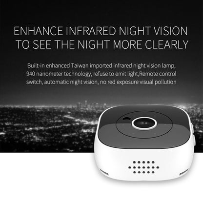 H9 Mini HD 1280 x 720P 120 Degree Wide Angle Wearable Smart Wireless WiFi Surveillance Camera(Black) by buy2fix