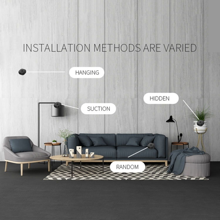 H9 Mini HD 1280 x 720P 120 Degree Wide Angle Wearable Smart Wireless WiFi Surveillance Camera(Black) by buy2fix