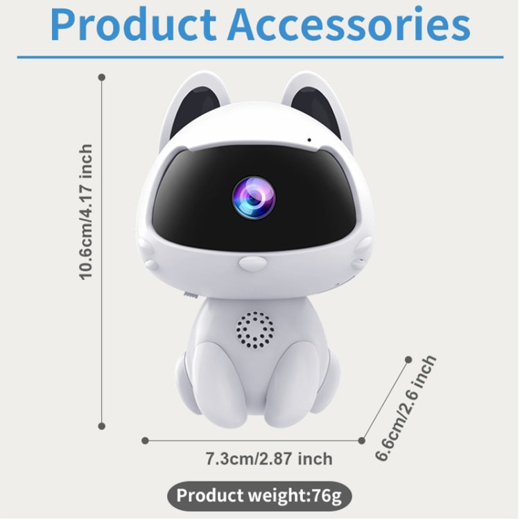 K9 Cute Pets Smart Home Camera, Support Night Vision & Two-way Voice & Motion Detection (White) - Mini Camera by buy2fix | Online Shopping UK | buy2fix