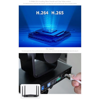 FEELWORLD UHD4K12X 4K PTZ Camera 12X Optical Zoom, Auto Focus SDI HDMI USB IP Remote Control (US Plug) - HD Camera by FEELWORLD | Online Shopping UK | buy2fix