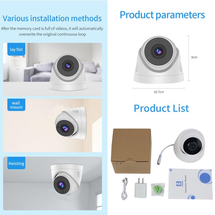 A5 Smart Conch WiFi Camera 1080P HD Night Vision IP Camera (US Plug) - Wireless Camera by buy2fix | Online Shopping UK | buy2fix