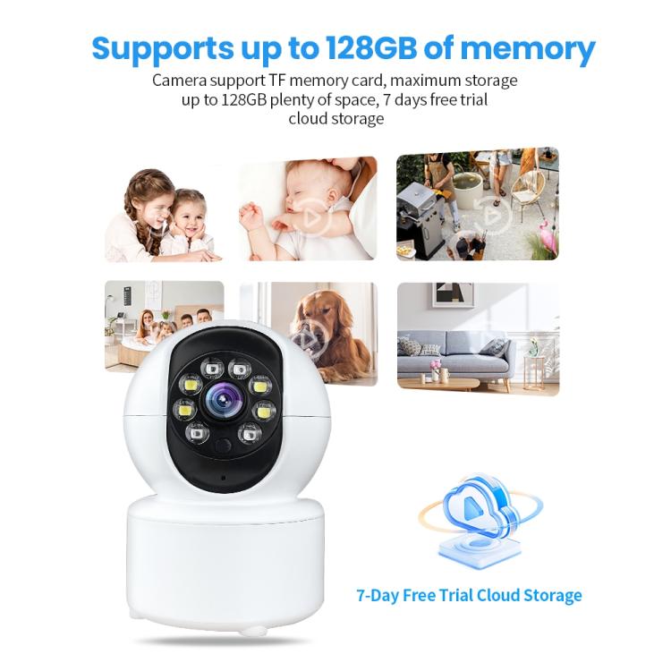 A10 Mini 360 PTZ WiFi Surveillance Camera Smart Home IP Camera  Night Vision Baby Monitor (White) - Wireless Camera by buy2fix | Online Shopping UK | buy2fix