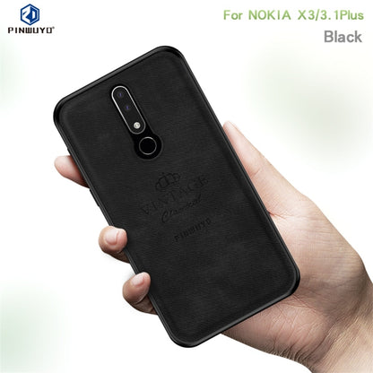 PINWUYO Shockproof Waterproof Full Coverage PC + TPU + Skin Protective Case for Nokia X3 / 3.1 Plus (Black) - Nokia Cases by PINWUYO | Online Shopping UK | buy2fix