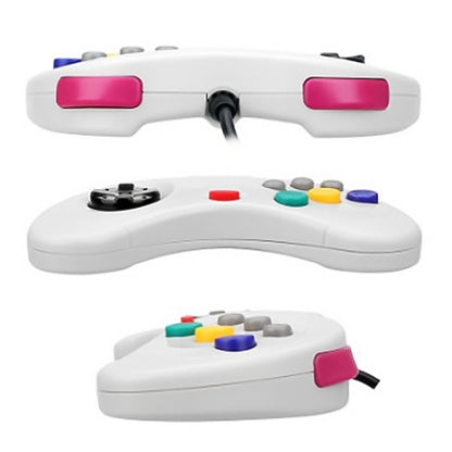 USB Computer Game Handle Controller for Sega Saturn(White) - Accessories by buy2fix | Online Shopping UK | buy2fix