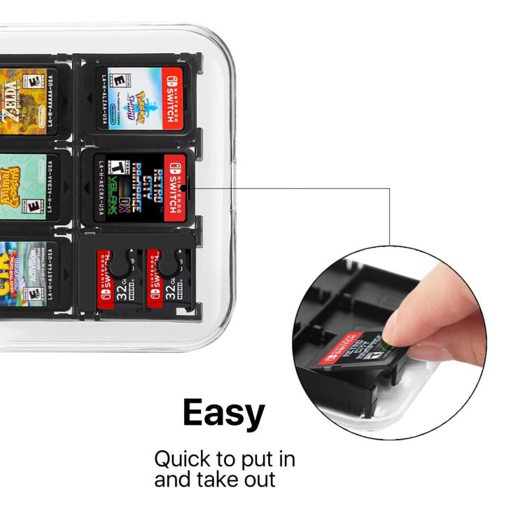 12 in 1 Box Memory Card Holder Box for Nintendo Switch(Black) by buy2fix