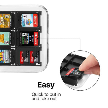 12 in 1 Box Memory Card Holder Box for Nintendo Switch(Black) by buy2fix