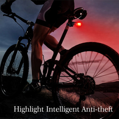 IP65 Waterproof USB Rechargeable Smart COB LED Alarm Bicycle Rear Light Taillight with Remote Control, Control Distance: 1-100m - Taillights by buy2fix | Online Shopping UK | buy2fix