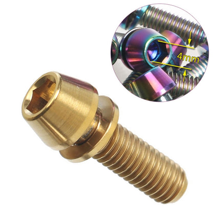 TOSEEK Bicycle Handlebar Stem Screw Titanium Alloy M5x16mm Mountain Bike  Fixed Gear Handlebar Stem Screw with Gasket (Gold) - Bicycle Grips by TOSEEK | Online Shopping UK | buy2fix