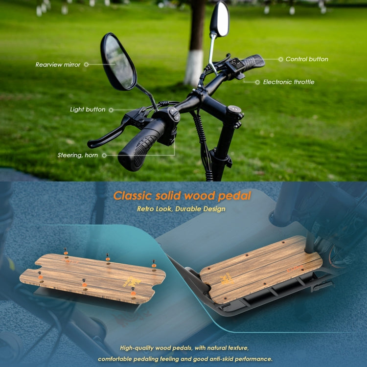 KuKirin C1 Pro 500W 48V 26Ah Electric Offroad Scooter with 14 inch Tires & Rear Seat, EU Plug - Electric Scooters by Kukirin | Online Shopping UK | buy2fix