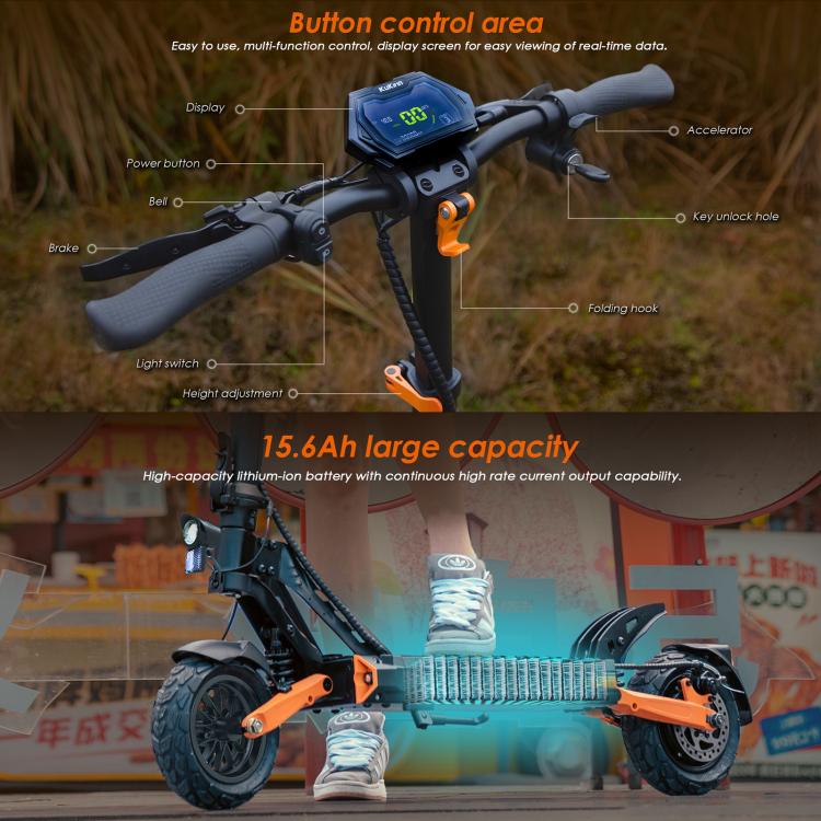 Kukirin G2 Pro VMP 500W Three-speed Folding Electric Offroad Scooter with 9 inch Vacuum Tires - Electric Scooters by Kukirin | Online Shopping UK | buy2fix