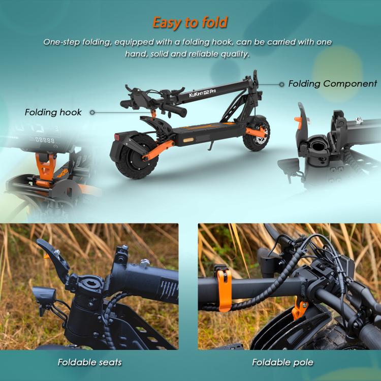 Kukirin G2 Pro VMP 500W Three-speed Folding Electric Offroad Scooter with 9 inch Vacuum Tires - Electric Scooters by Kukirin | Online Shopping UK | buy2fix