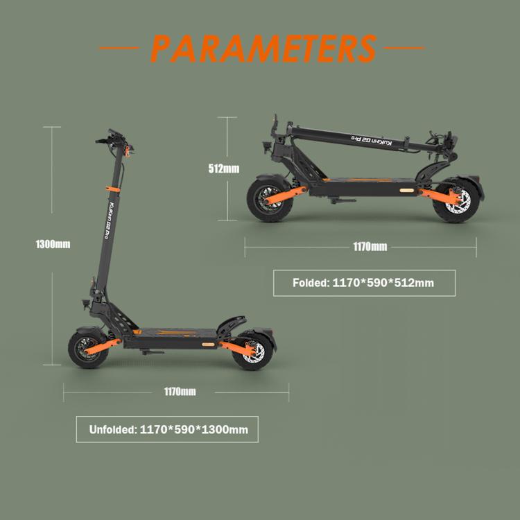 Kukirin G2 Pro VMP 500W Three-speed Folding Electric Offroad Scooter with 9 inch Vacuum Tires - Electric Scooters by Kukirin | Online Shopping UK | buy2fix