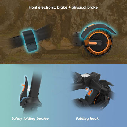 Kukirin S1 Max 350W Three-speed Folding Electric Offroad Scooter with 8 inch Honeycomb Tires - Electric Scooters by Kukirin | Online Shopping UK | buy2fix