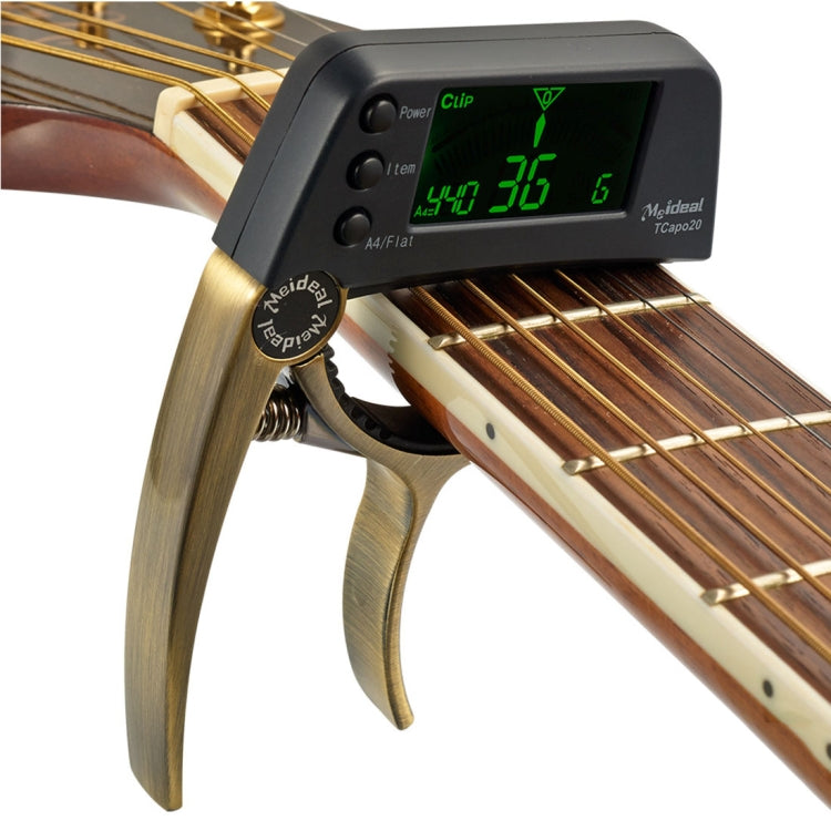 Professional Guitar Tuner Clip, Loftstyle Chromatic Clip-on Tuner with Rotational LCD Screen Light Display Single-handed Guitar Capo - String Instrument Accessories by buy2fix | Online Shopping UK | buy2fix
