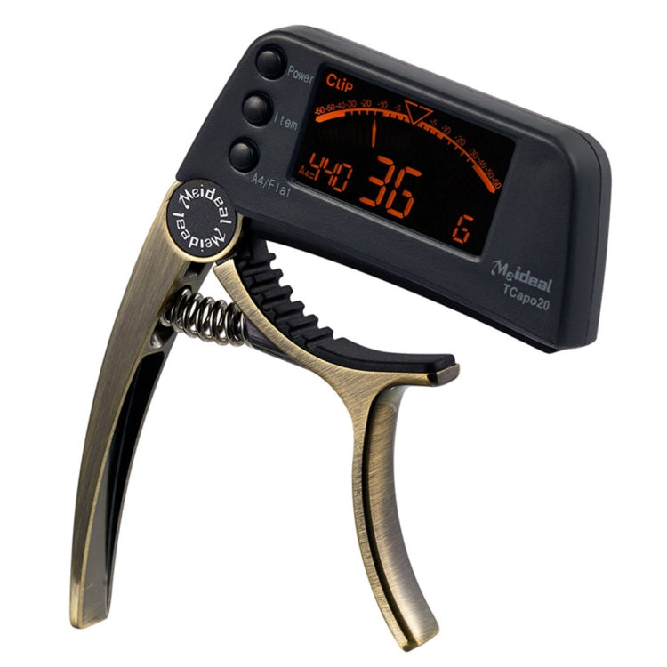 Professional Guitar Tuner Clip, Loftstyle Chromatic Clip-on Tuner with Rotational LCD Screen Light Display Single-handed Guitar Capo - String Instrument Accessories by buy2fix | Online Shopping UK | buy2fix