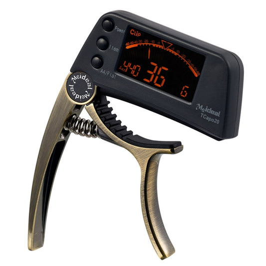 Professional Guitar Tuner Clip, Loftstyle Chromatic Clip-on Tuner with Rotational LCD Screen Light Display Single-handed Guitar Capo - String Instrument Accessories by buy2fix | Online Shopping UK | buy2fix