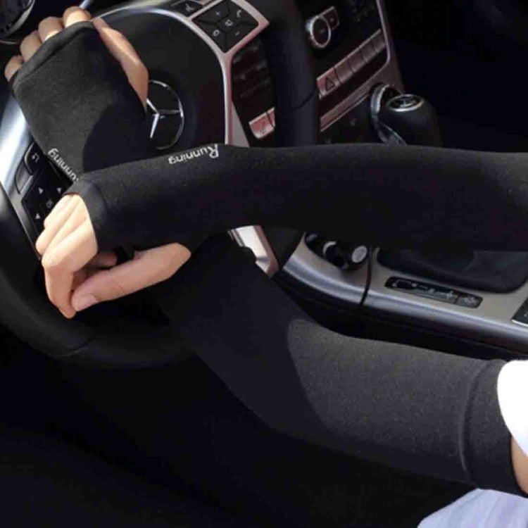 5 Boxes New Style Ice Silk Sleeves Fresh and Cool UV Protection Oversleeve, Open Fingers Style(Black) - Protective Gear by buy2fix | Online Shopping UK | buy2fix