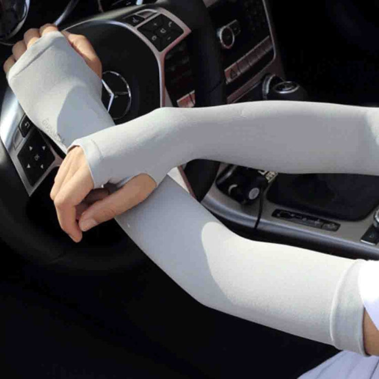 5 Boxes New Style Ice Silk Sleeves Fresh and Cool UV Protection Oversleeve, Open Fingers Style(Grey) - Protective Gear by buy2fix | Online Shopping UK | buy2fix