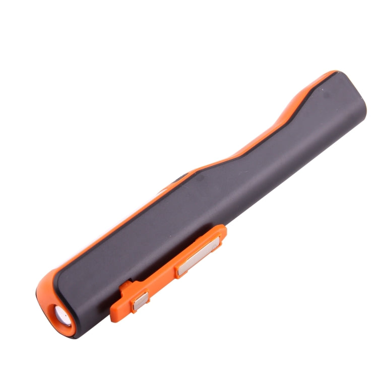 100LM High Brightness Pen Shape Work Light / Flashlight, White Light, COB LED 2-Modes with 90 Degree Rotatable Magnetic Pen Clip(Orange) - LED Flashlight by buy2fix | Online Shopping UK | buy2fix