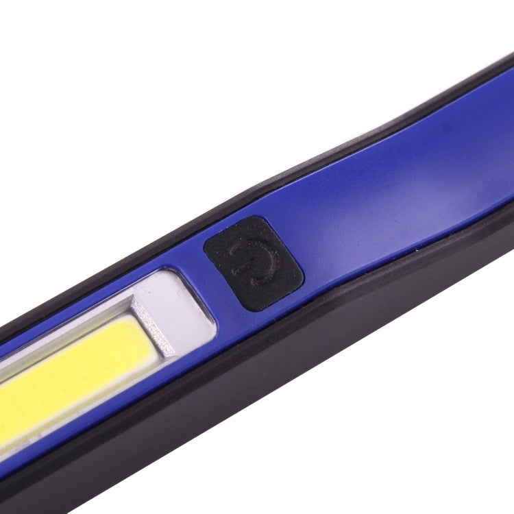 100LM High Brightness Pen Shape Work Light / Flashlight, White Light, COB LED 2-Modes with 90 Degree Rotatable Magnetic Pen Clip(Blue) - LED Flashlight by buy2fix | Online Shopping UK | buy2fix