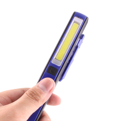 100LM High Brightness Pen Shape Work Light / Flashlight, White Light, COB LED 2-Modes with 90 Degree Rotatable Magnetic Pen Clip(Blue) - LED Flashlight by buy2fix | Online Shopping UK | buy2fix