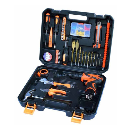 STT-044C Multifunction Household 44-Piece Electrician Repair Toolbox 12V Lithium Electric Drill Suit by buy2fix