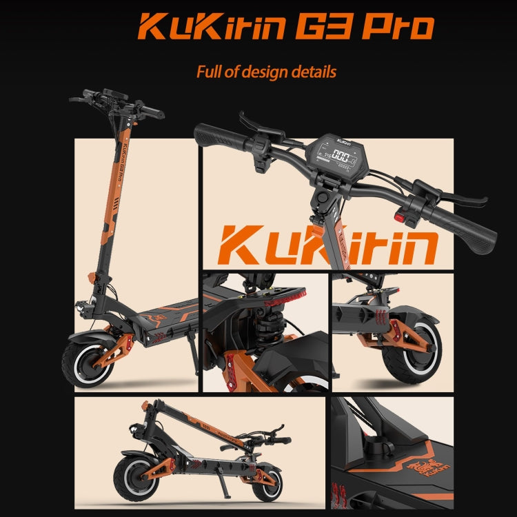 Kukirin G3 Pro 10 inch Tires 2400W 52V 23.4AH Three-speed Folding Electric Offroad Scooter with LED Display - Electric Scooters by Kukirin | Online Shopping UK | buy2fix