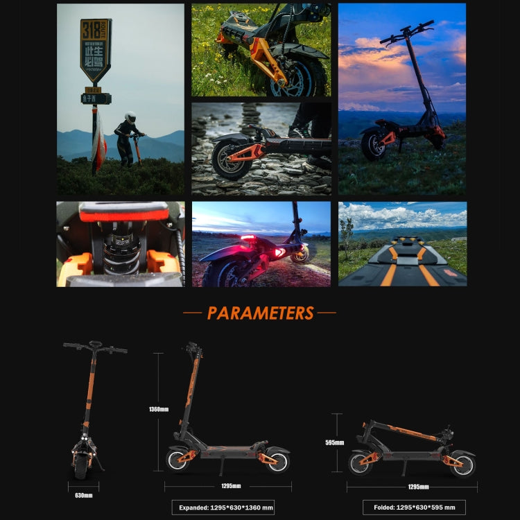 Kukirin G3 Pro 10 inch Tires 2400W 52V 23.4AH Three-speed Folding Electric Offroad Scooter with LED Display - Electric Scooters by Kukirin | Online Shopping UK | buy2fix