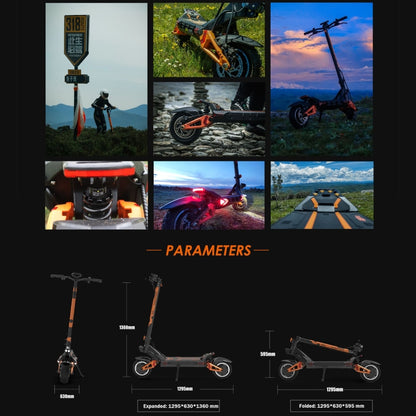 Kukirin G3 Pro 10 inch Tires 2400W 52V 23.4AH Three-speed Folding Electric Offroad Scooter with LED Display - Electric Scooters by Kukirin | Online Shopping UK | buy2fix