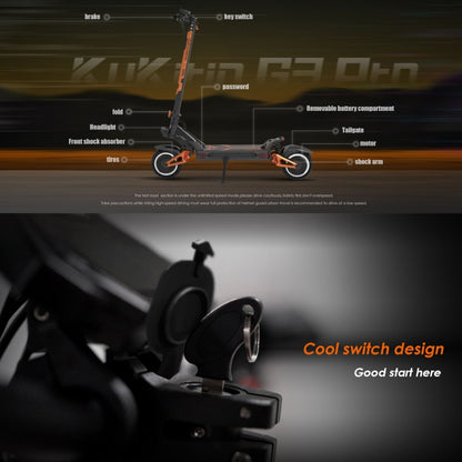 Kukirin G3 Pro 10 inch Tires 2400W 52V 23.4AH Three-speed Folding Electric Offroad Scooter with LED Display - Electric Scooters by Kukirin | Online Shopping UK | buy2fix