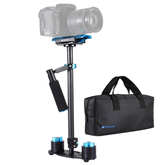 PULUZ 38.5-61cm Carbon Fibre Handheld Stabilizer for DSLR & DV Digital Video & Cameras, Load Range: 0.5-3kg(Blue) - Camera Stabilizer by PULUZ | Online Shopping UK | buy2fix