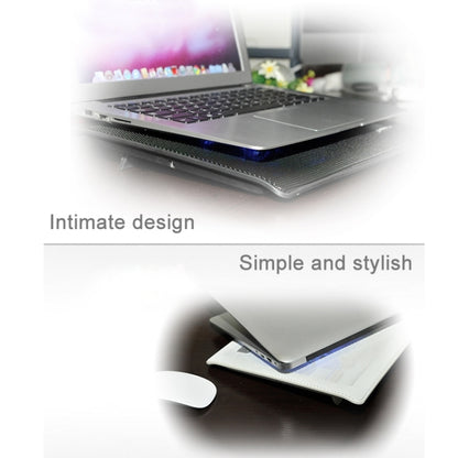 NUOXI L112A Four Fans Adjustable Speed Silent Notebook Computer Cooling Base USB Cooler Pad with 2 x USB Ports(Black) - Cooling Pads by NUOXI | Online Shopping UK | buy2fix