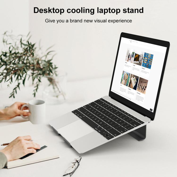 Aluminum Cooling Stand for Laptop, Suitable for Mac Air, Mac Pro, iPad, and Other 11-17 inch Laptops (Grey) by buy2fix